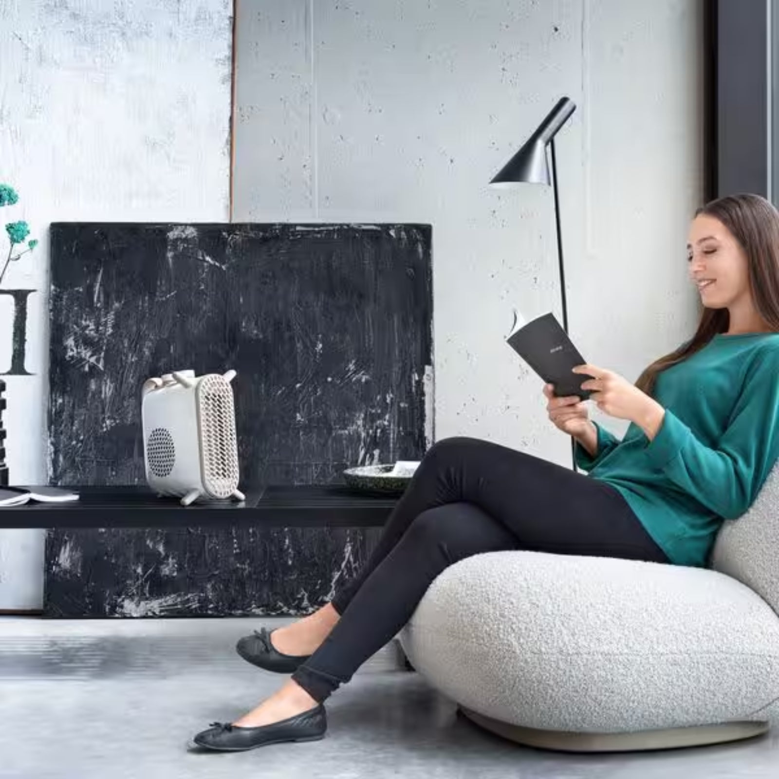 Capsule Fit Fan Heater – White, Portable Electric Heater