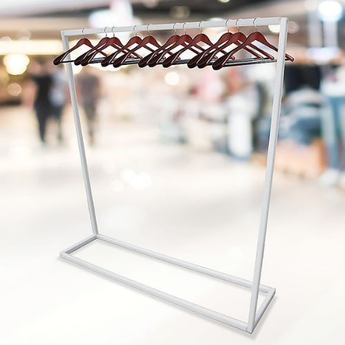 Commercial Clothes Rack Garment Hanging Stand Coat Rail Storage Organiser, White