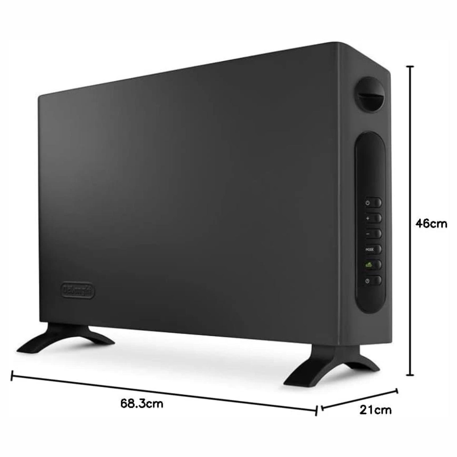 2400W SlimStyle Convector Heater – Dark Grey, Wall Mounted Electric Heater