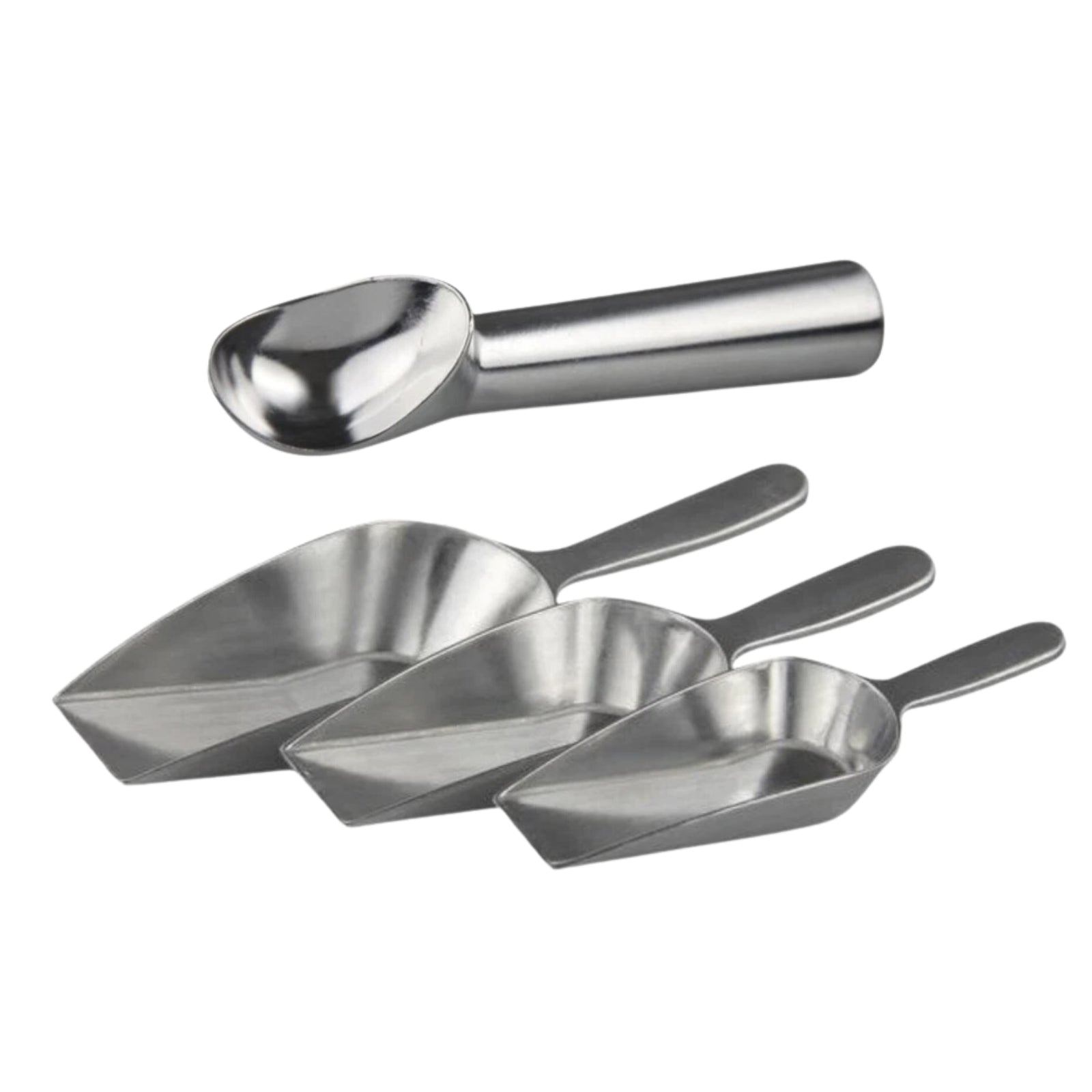Avanti Anti-Freeze Ice Cream Scoop & 3pc Aluminium Measuring Scoop Set Bundle