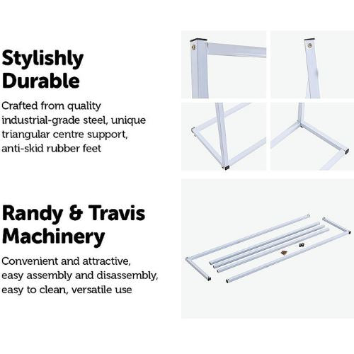 Commercial Clothes Rack Garment Hanging Stand Coat Rail Storage Organiser, White