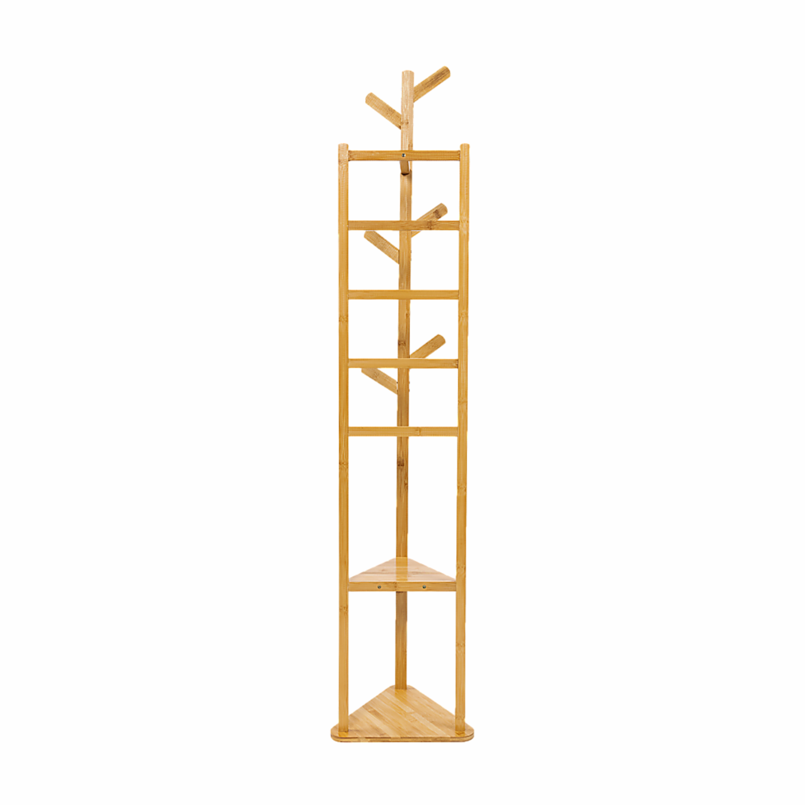 Clothes Stand Garment Coat Rack Shelf Wooden Tree Hanger Bag Hat Hook Holder