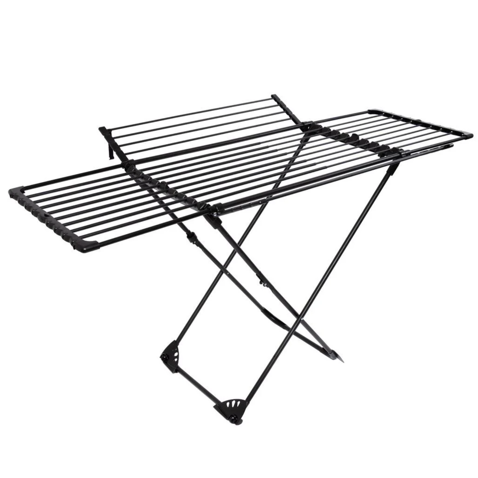 Hills 27m Winged Extendable Clothes Airer Foldable Laundry Drying Rack - Black