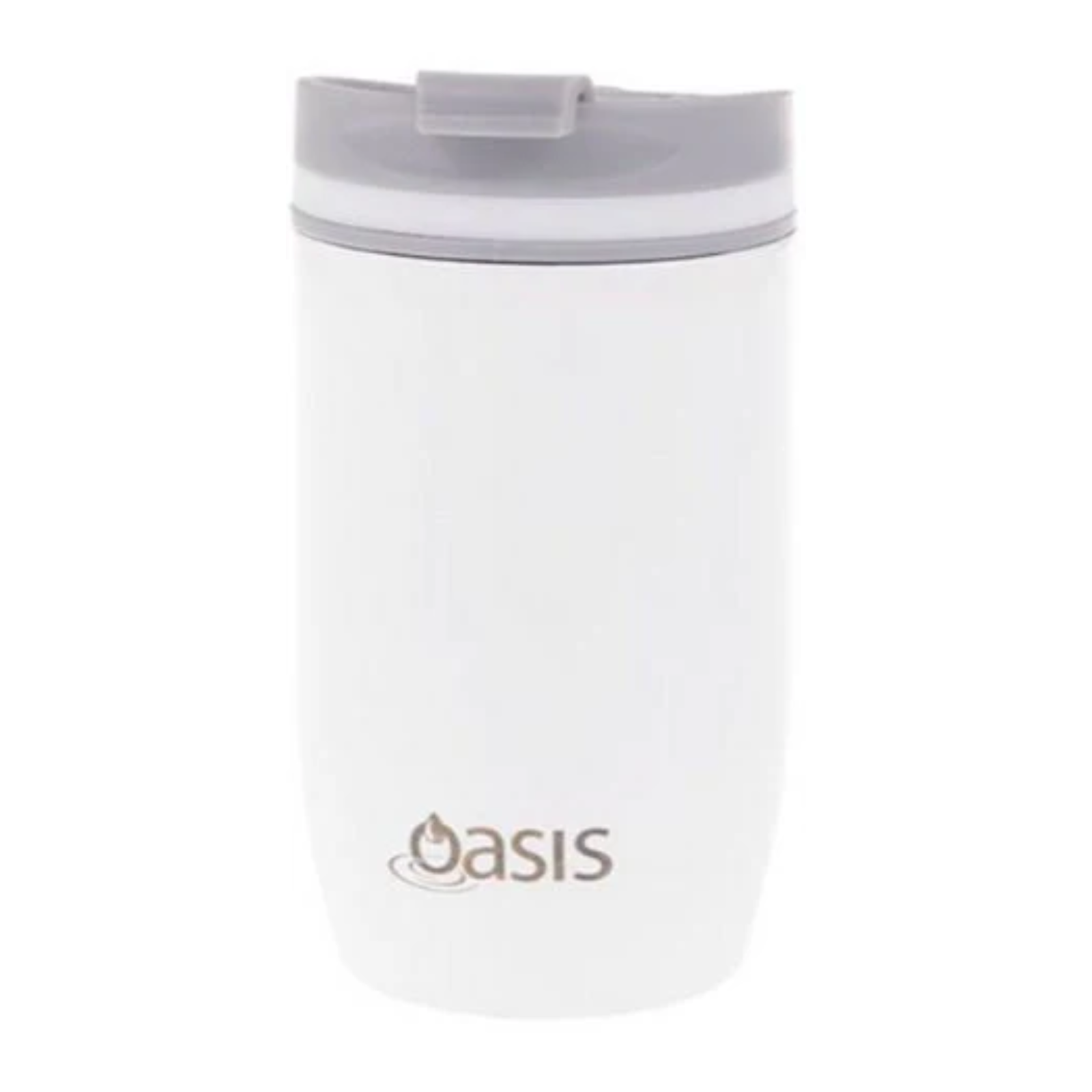 2 X Insulated Travel Double Wall Cup Stainless Steel Mug Flask Oasis 300ml White