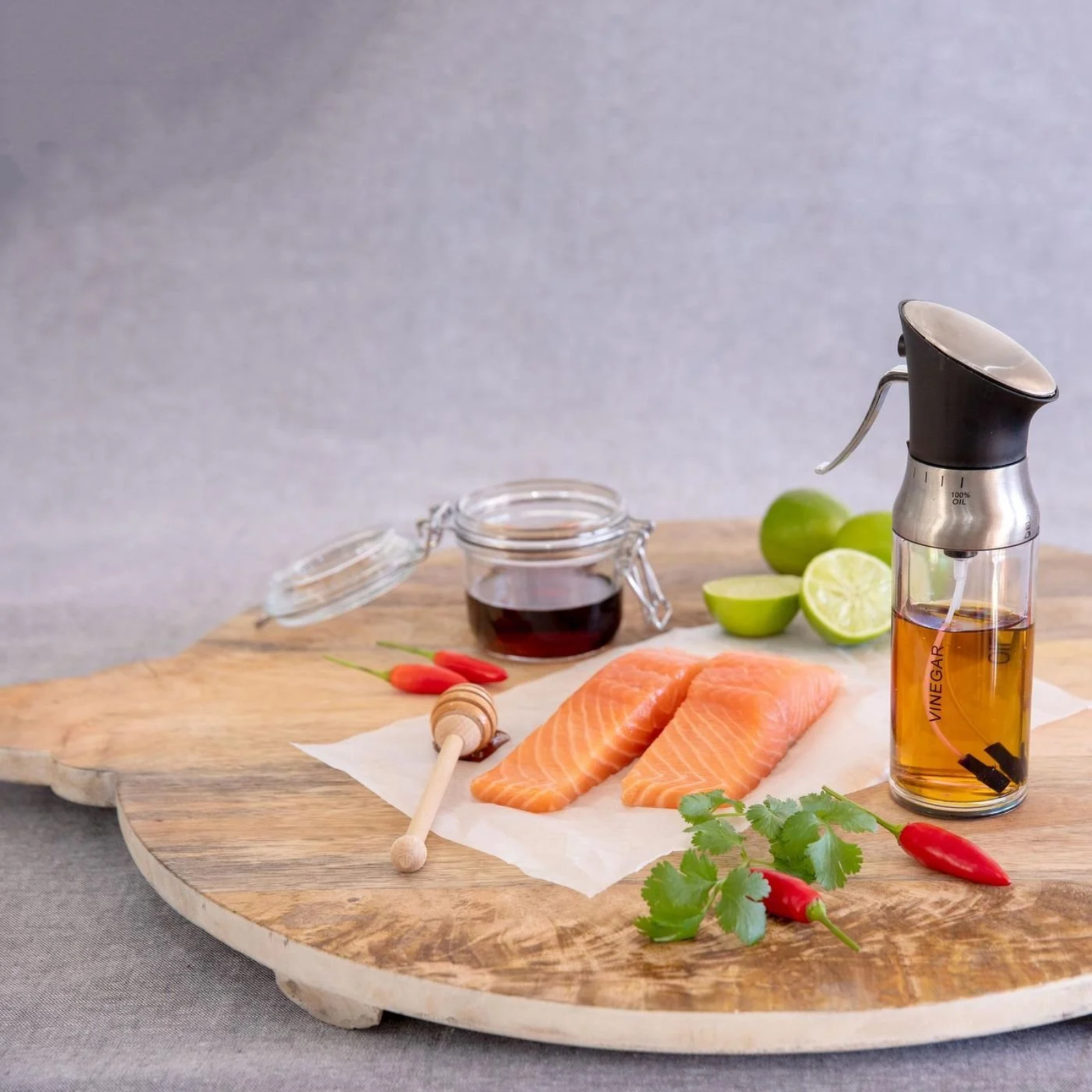 Char-Griller BBQ Marinade Spray Bottle Plastic Dual Chamber Sprayer Kitchen Tool