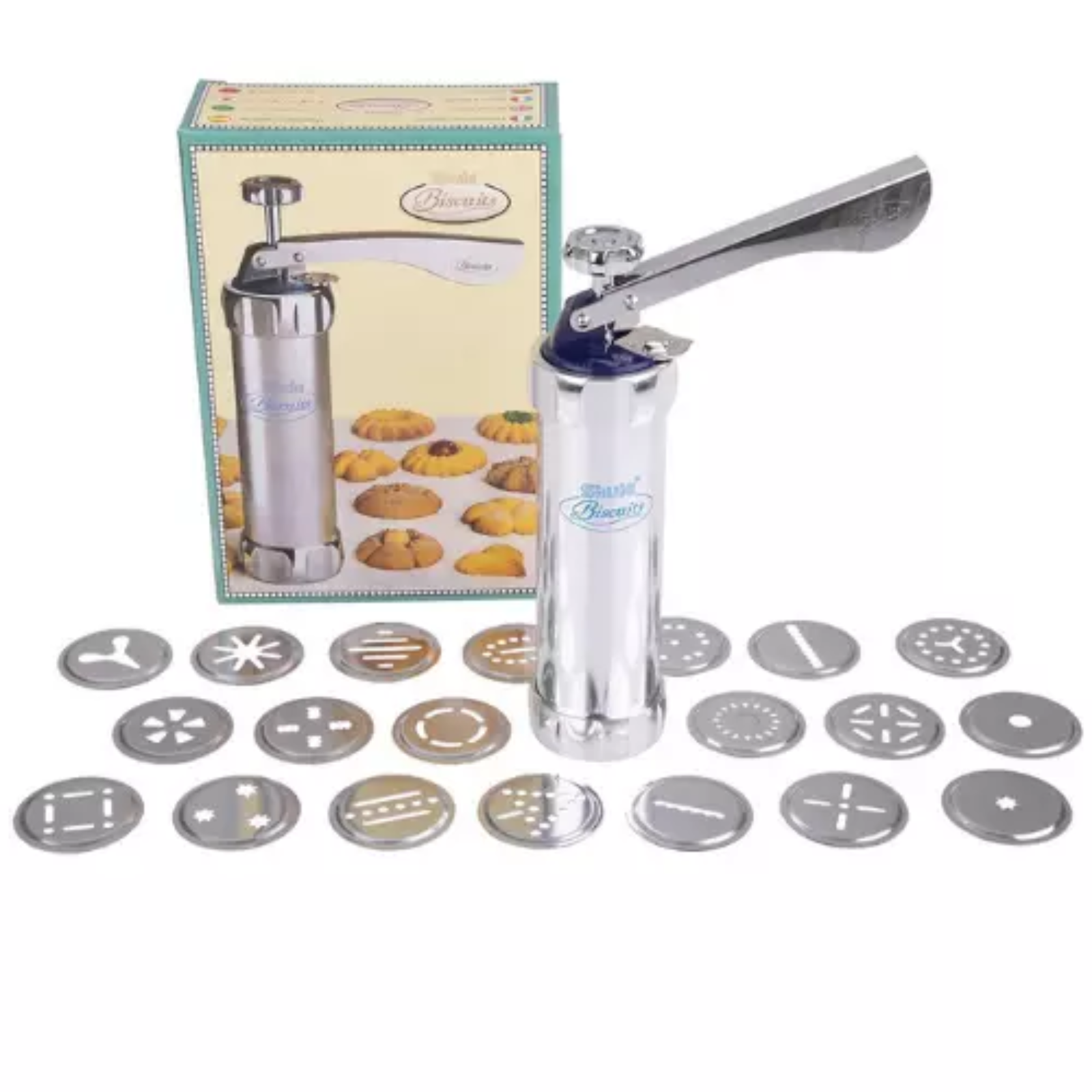 Cookie Stamp Deluxe Biscuit Press Bakeware Cookies Tool With 20 Discs Schule