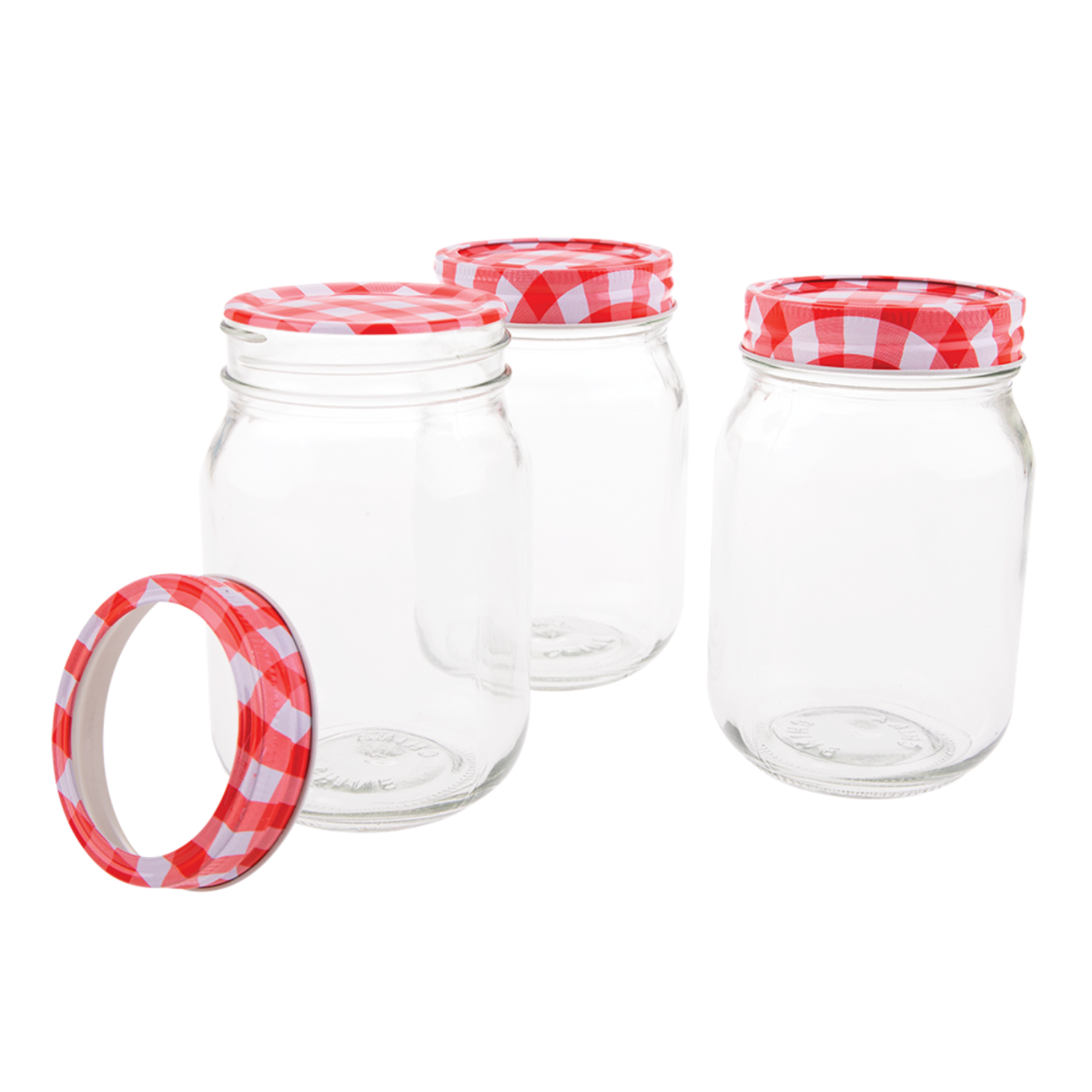 Mason Preserving Jars With Lid Storage Glass Jar Container 500ml - Set of 6