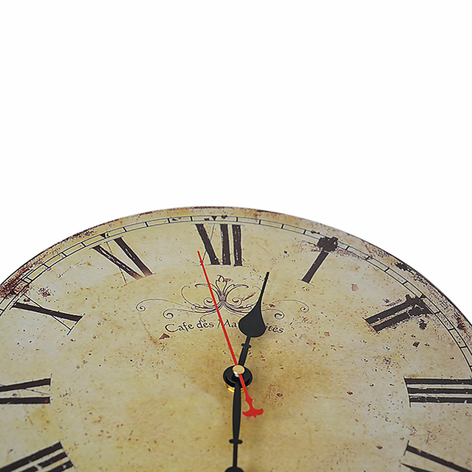 Round Vintage Retro Wall Clock Large With Roman Numerals Home Decor Timepiece