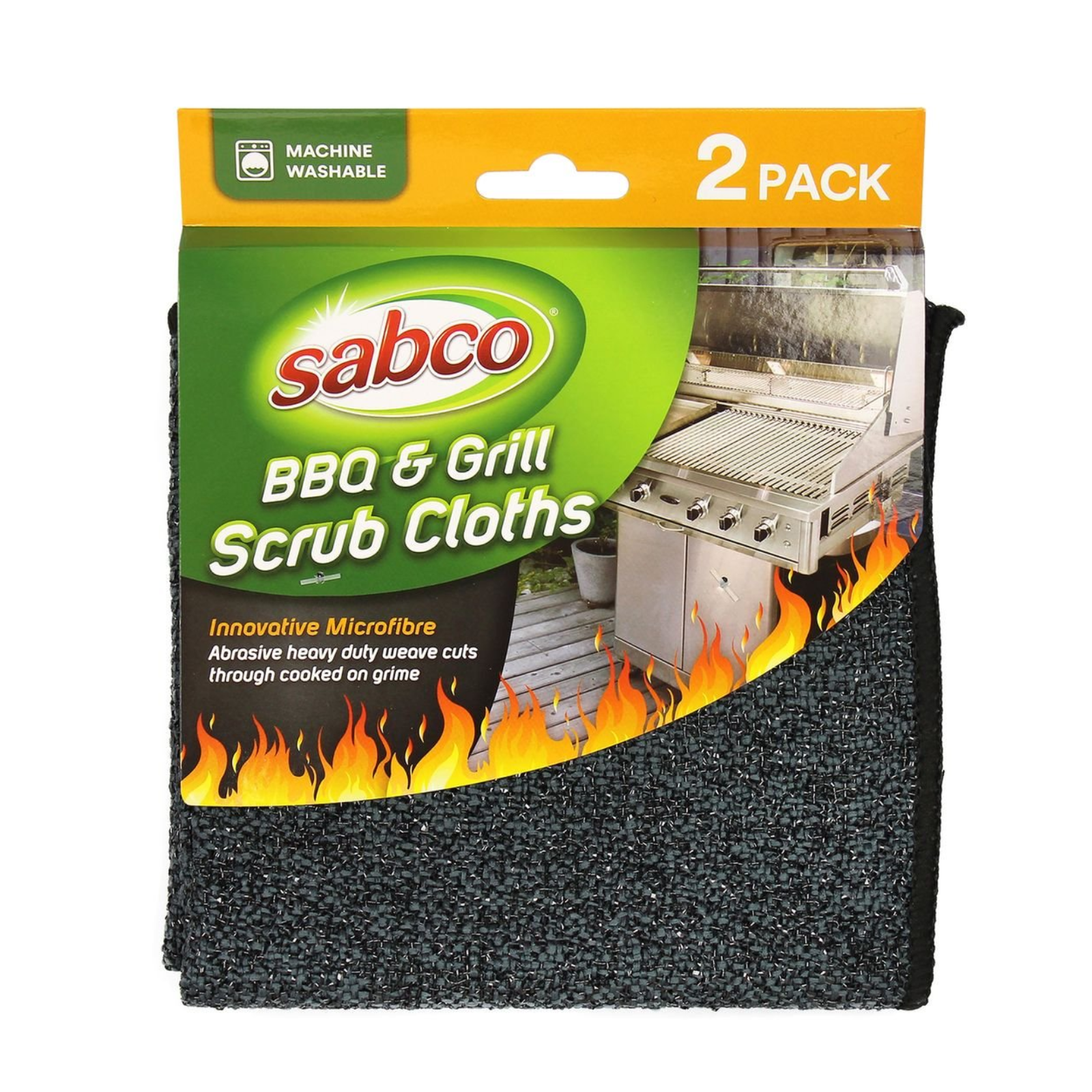 BBQ & Grill Scrub Cloths Heavy Duty Scrubbing Barbecue Cleaning Cloth - 2 Pack
