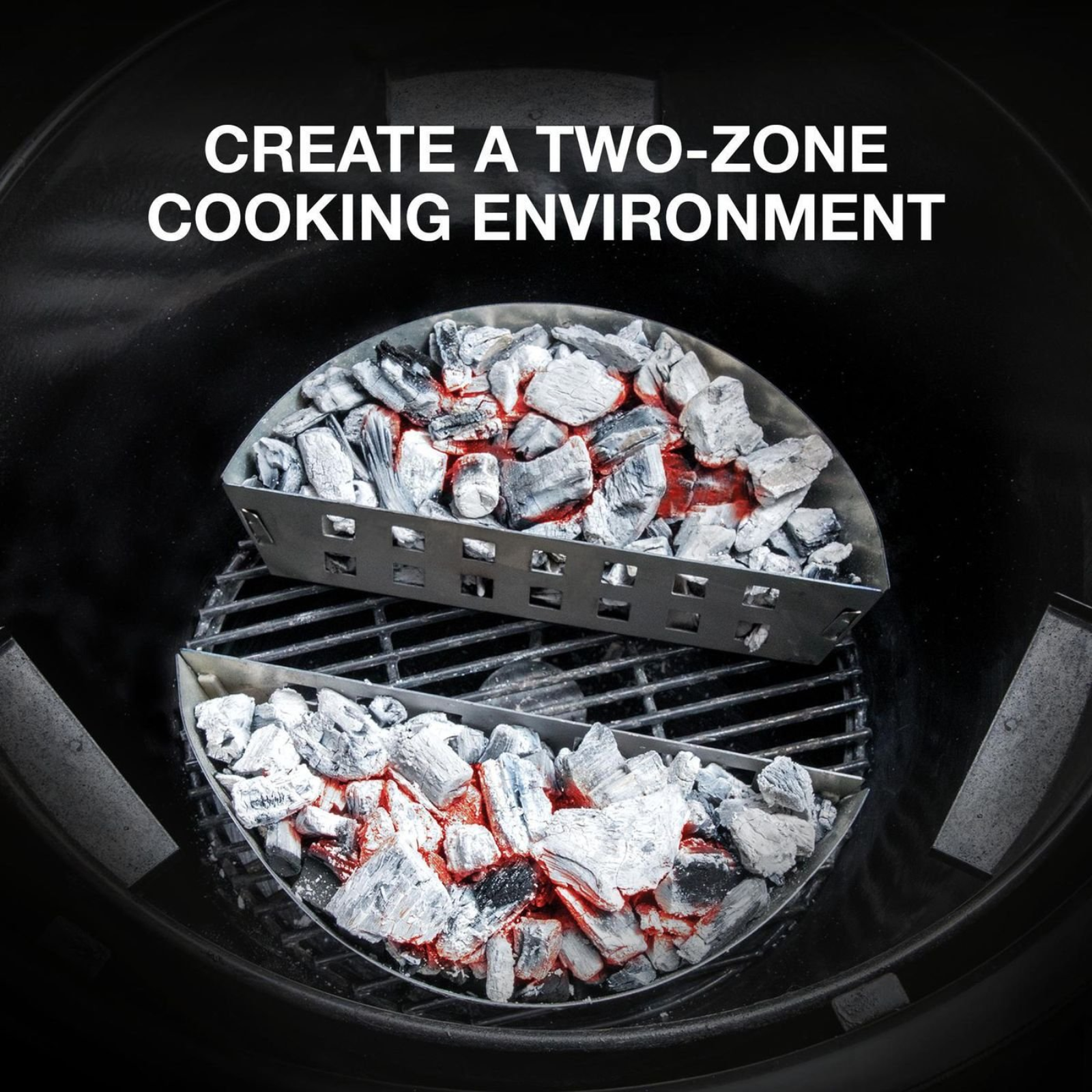 Char-Griller Charcoal Baskets, Ventilated Sides, Direct & Indirect Cooking 2Pcs