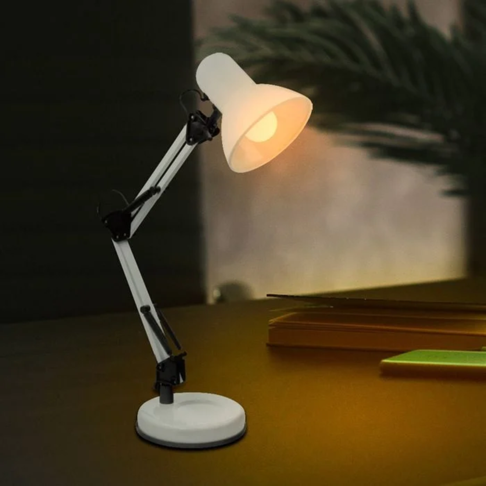 Brilliant XL White Flexi Lloyd Desk Lamp Bedside Study Reading Table Night Light
