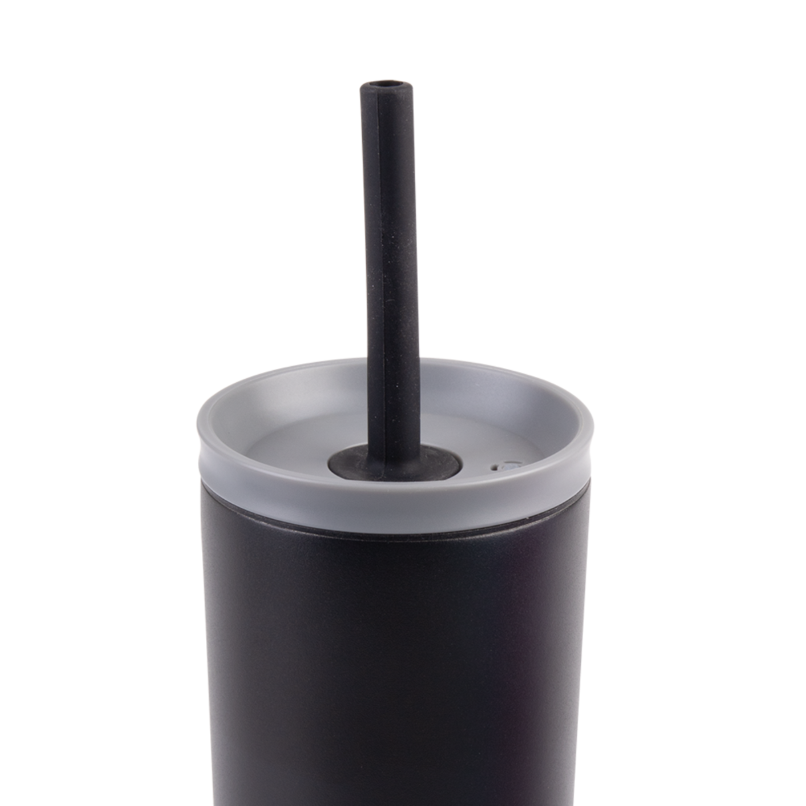 2x Oasis Super Sipper Insulated Tumbler w/ Silicone Head Straw 600ml Mug - Black