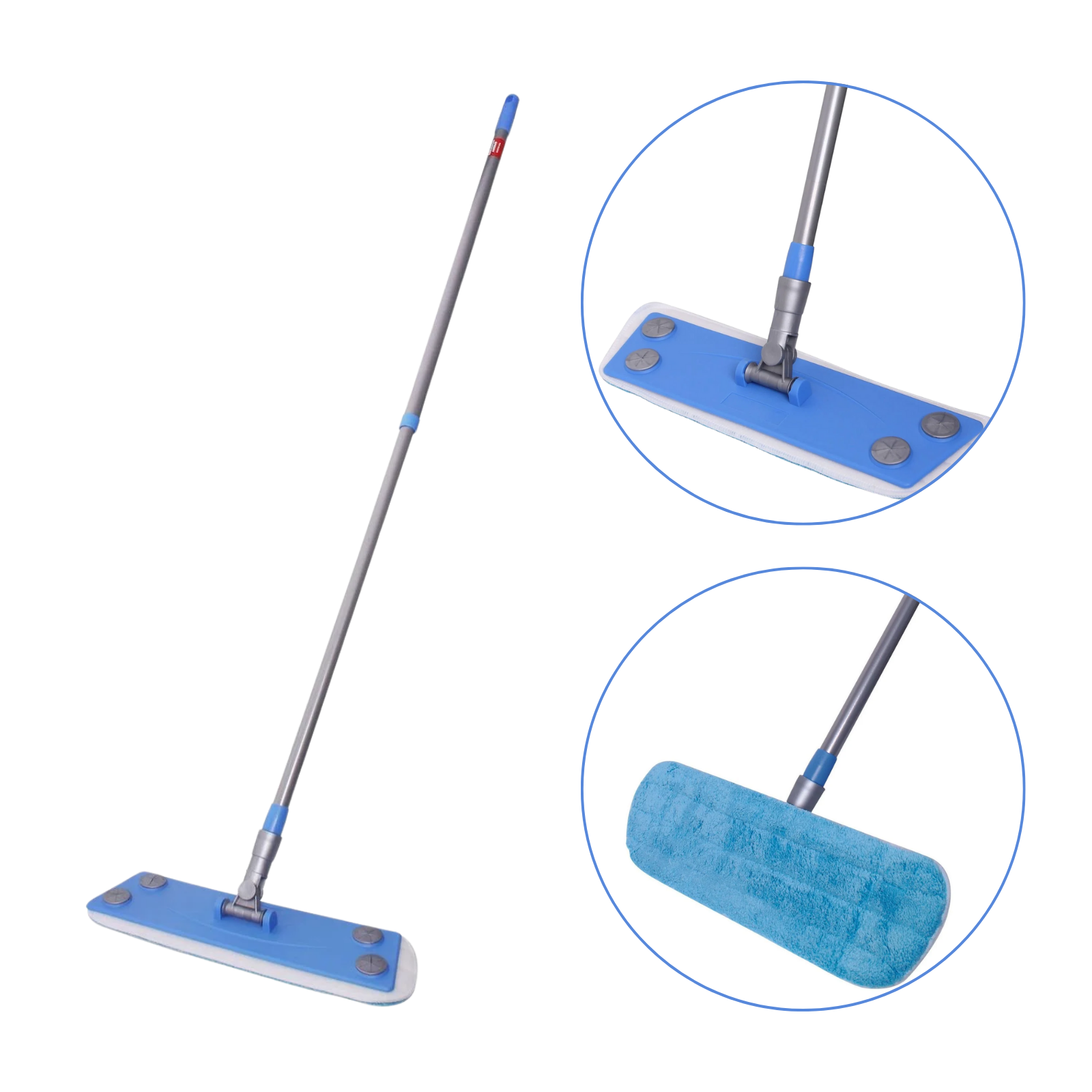 Mr Clean Speedy Microfibre Mop Floor Cleaning, Washable & Reusable Pad - Blue