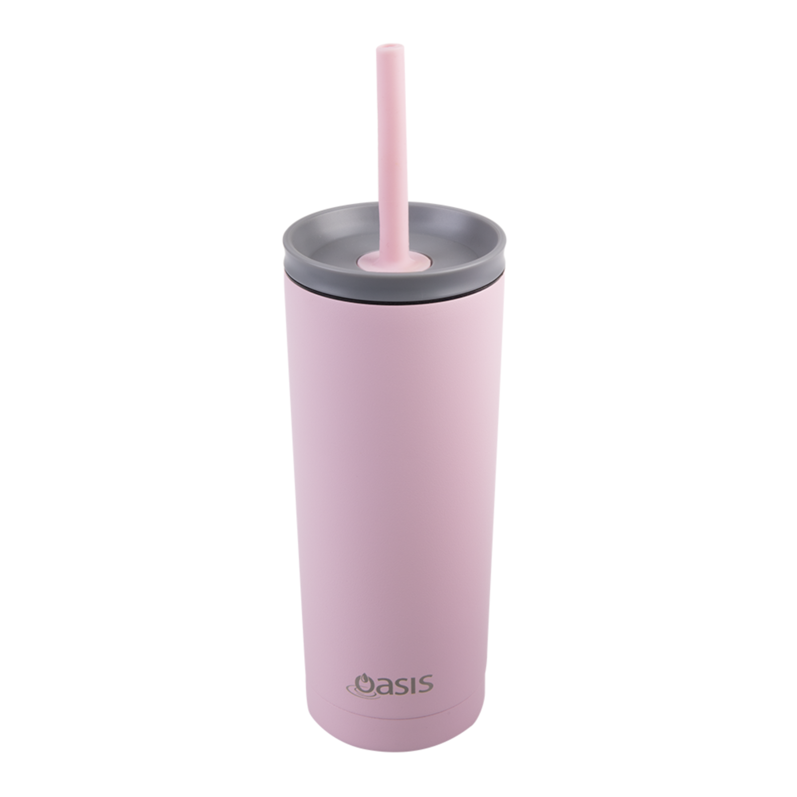 2x Oasis Super Sipper Insulated Tumbler w/ Silicone Head Straw 600ml - Carnation