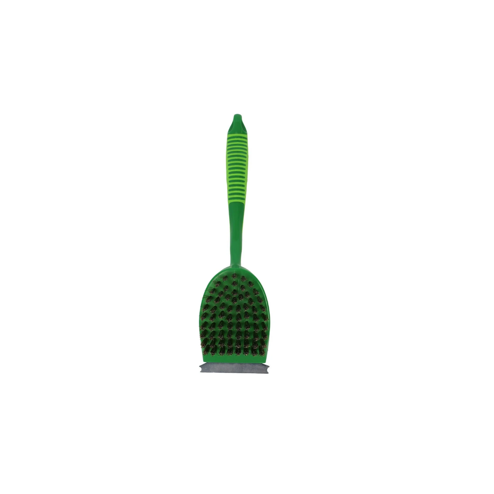 Sabco BBQ Grill Brush Steel Scraper Brass Fibers Rubber Handle with Hanger Hole