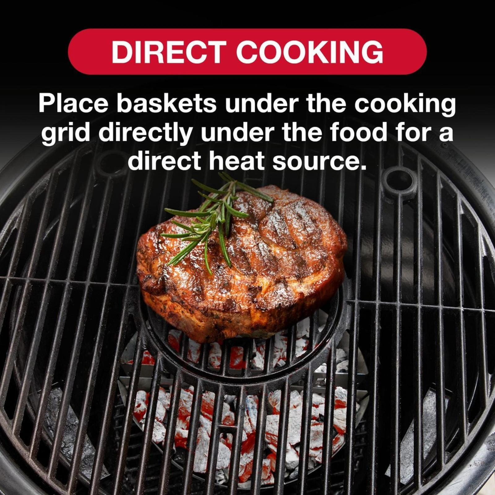 Char-Griller Charcoal Baskets, Ventilated Sides, Direct & Indirect Cooking 2Pcs
