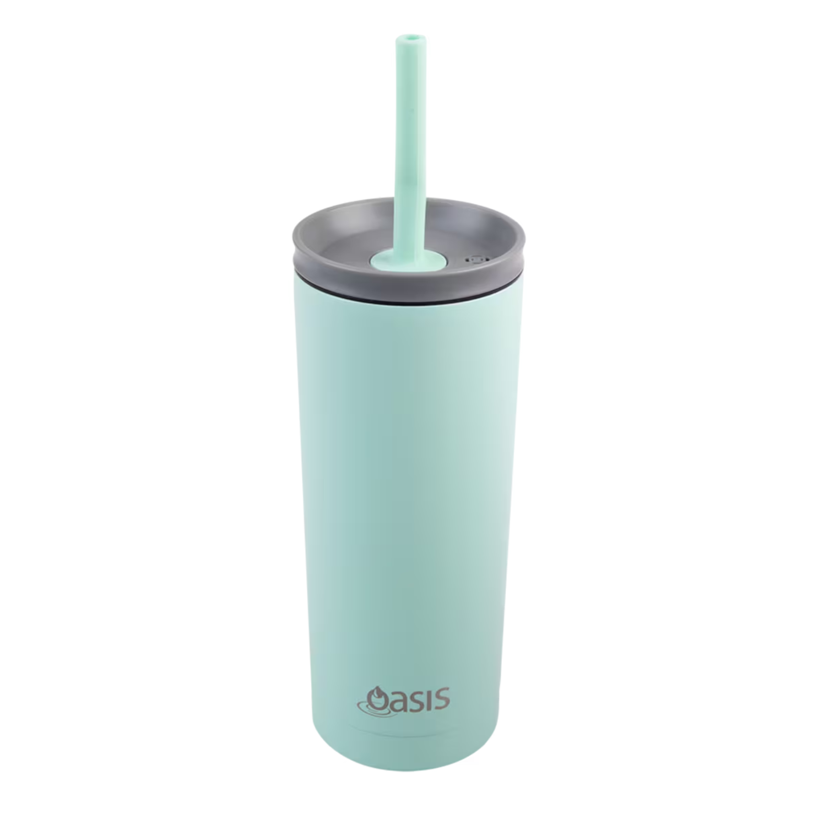 2x Oasis Super Sipper Insulated Tumbler w/ Silicone Head Straw 600ml Mug - Mint