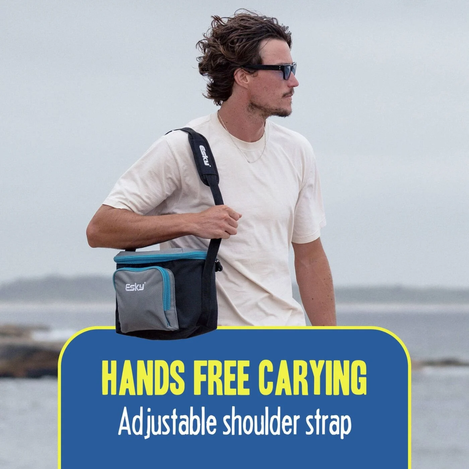 Esky 9 Can Soft Cooler Chill Bag Insulated Ice Water Drink Pack With Carry Strap