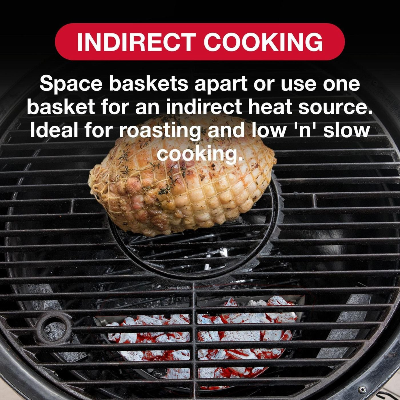 Char-Griller Charcoal Baskets, Ventilated Sides, Direct & Indirect Cooking 2Pcs