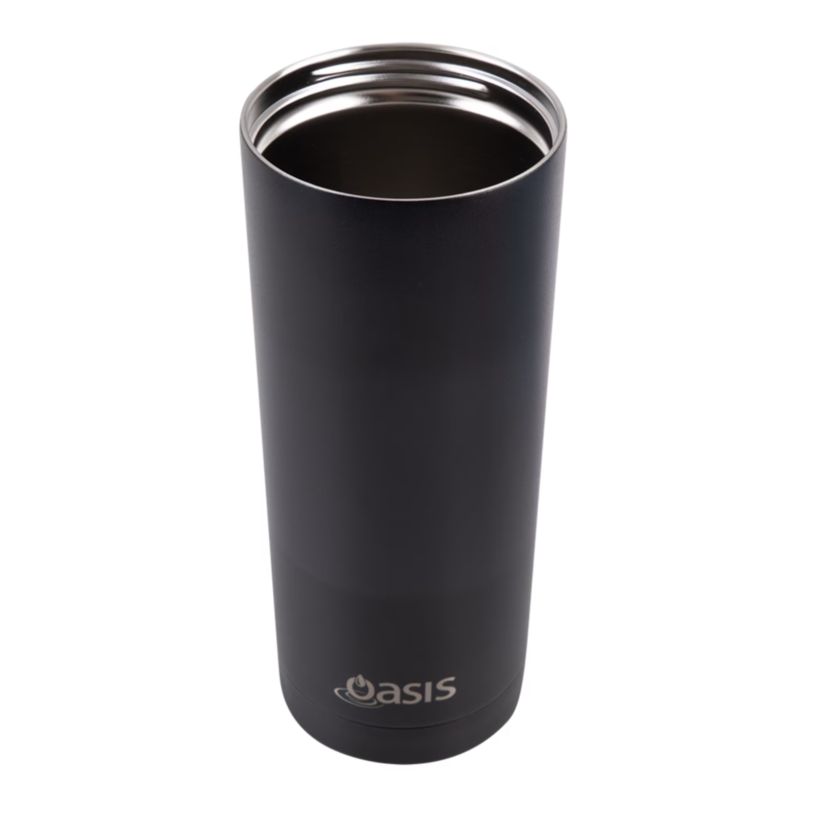 2x Oasis Super Sipper Insulated Tumbler w/ Silicone Head Straw 600ml Mug - Black