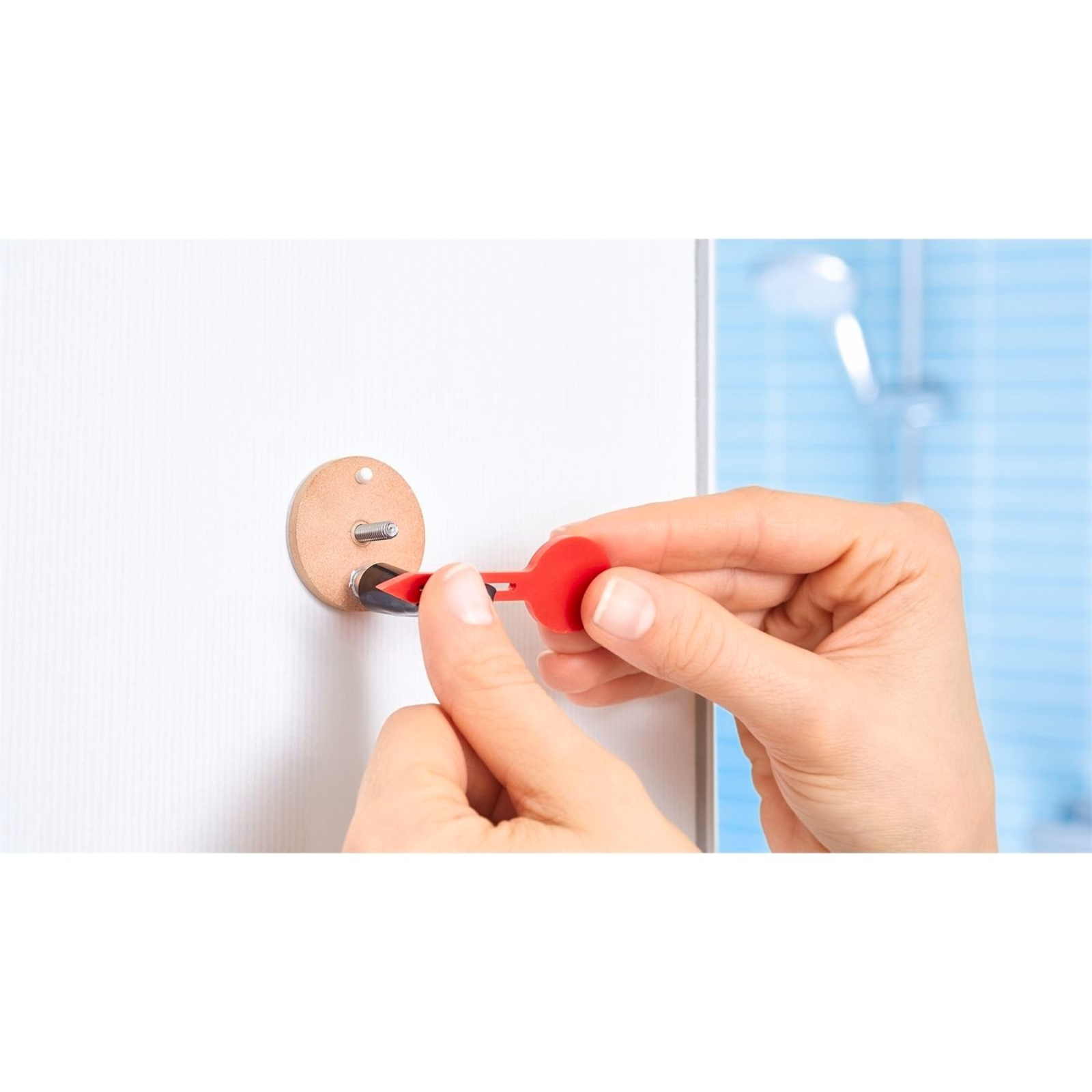 tesa Aluxx Bathroom Storage Basket Wide Shower Caddy Rack Wall Organiser, Chrome