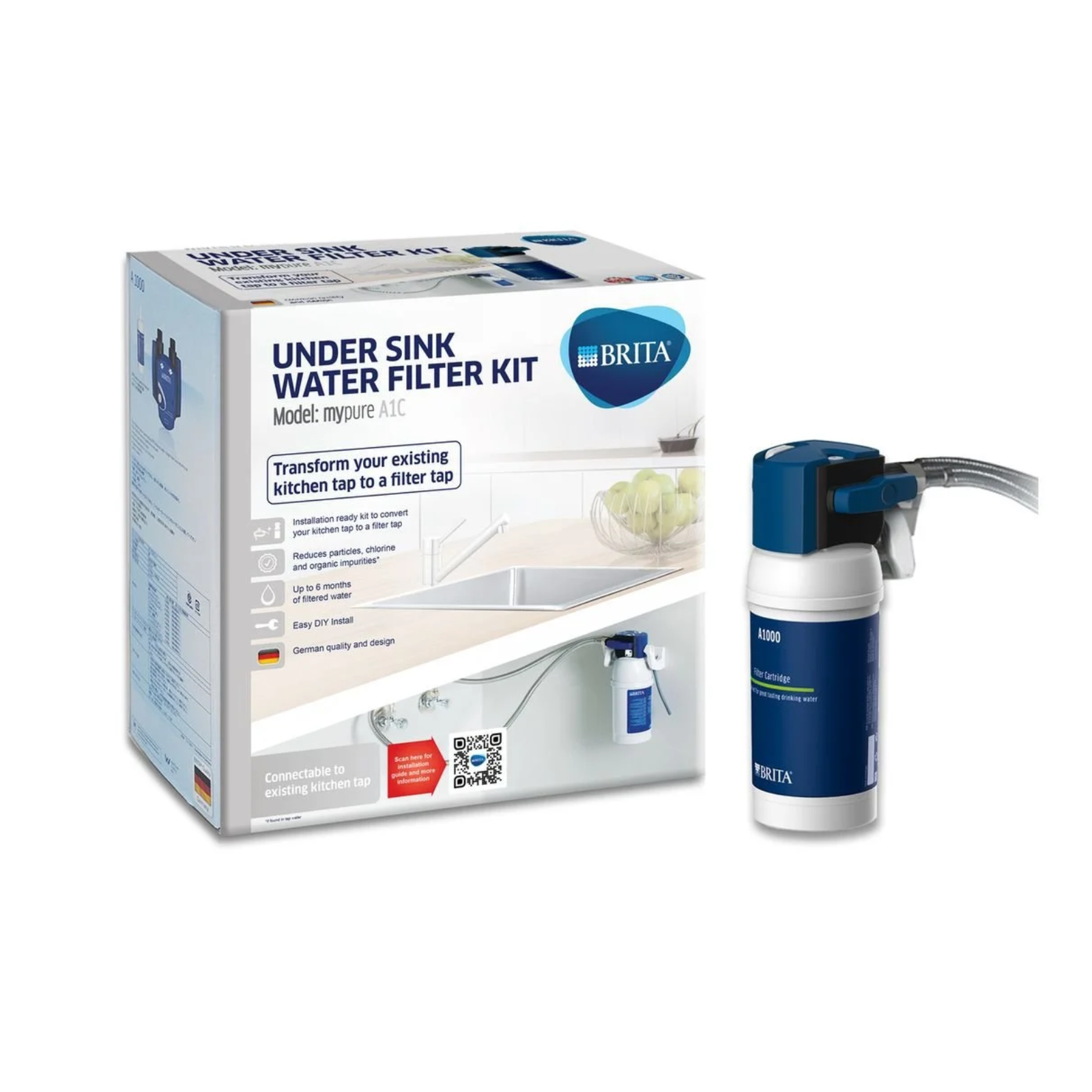 Brita Mypure A1C Under Sink Filter Kit Fresh Filtered Clean Drinking Water