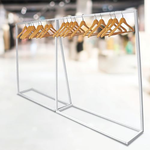 Commercial Clothes Rack Garment Hanging Stand Coat Rail Storage Organiser, White