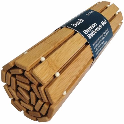 Bamboo Bath Mat 30 x 70cm Non-Slip & Foldable Floor Shower Bath Mat for Bathroom