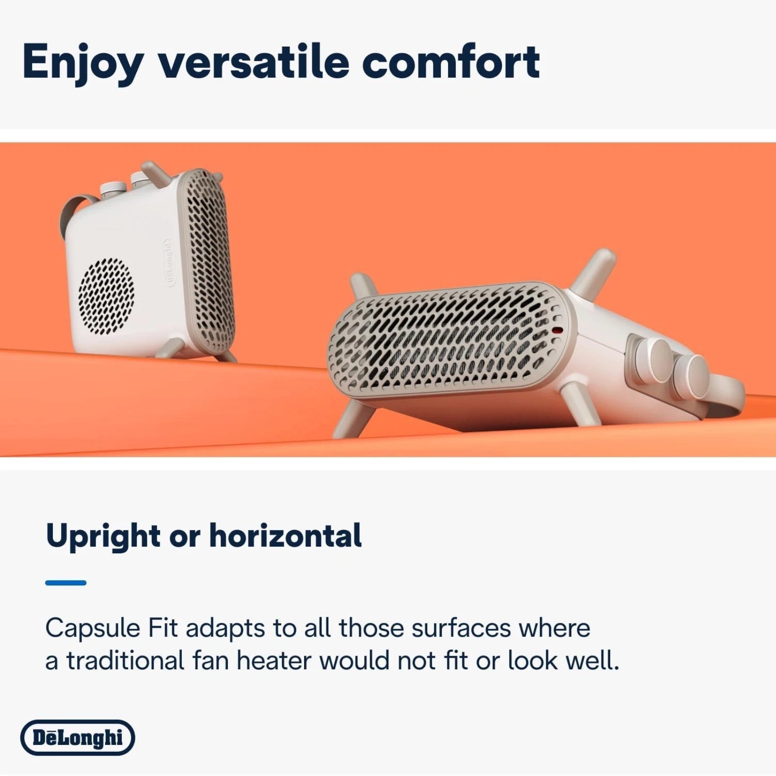 Capsule Fit Fan Heater – White, Portable Electric Heater