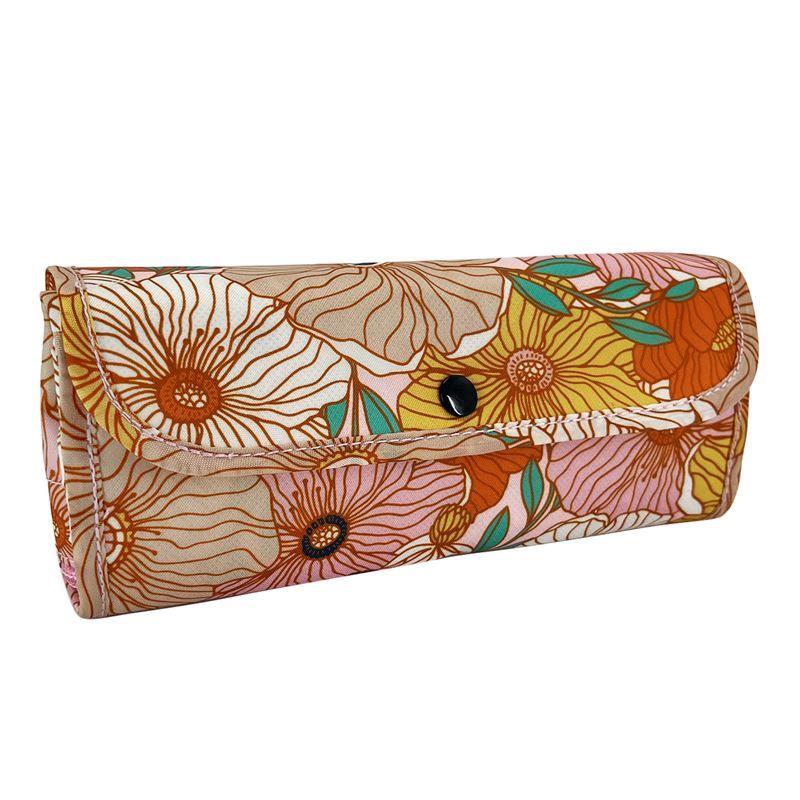 2 x Sachi Insulated Market Tote Folding Shopping Carry Bag - Retro Floral