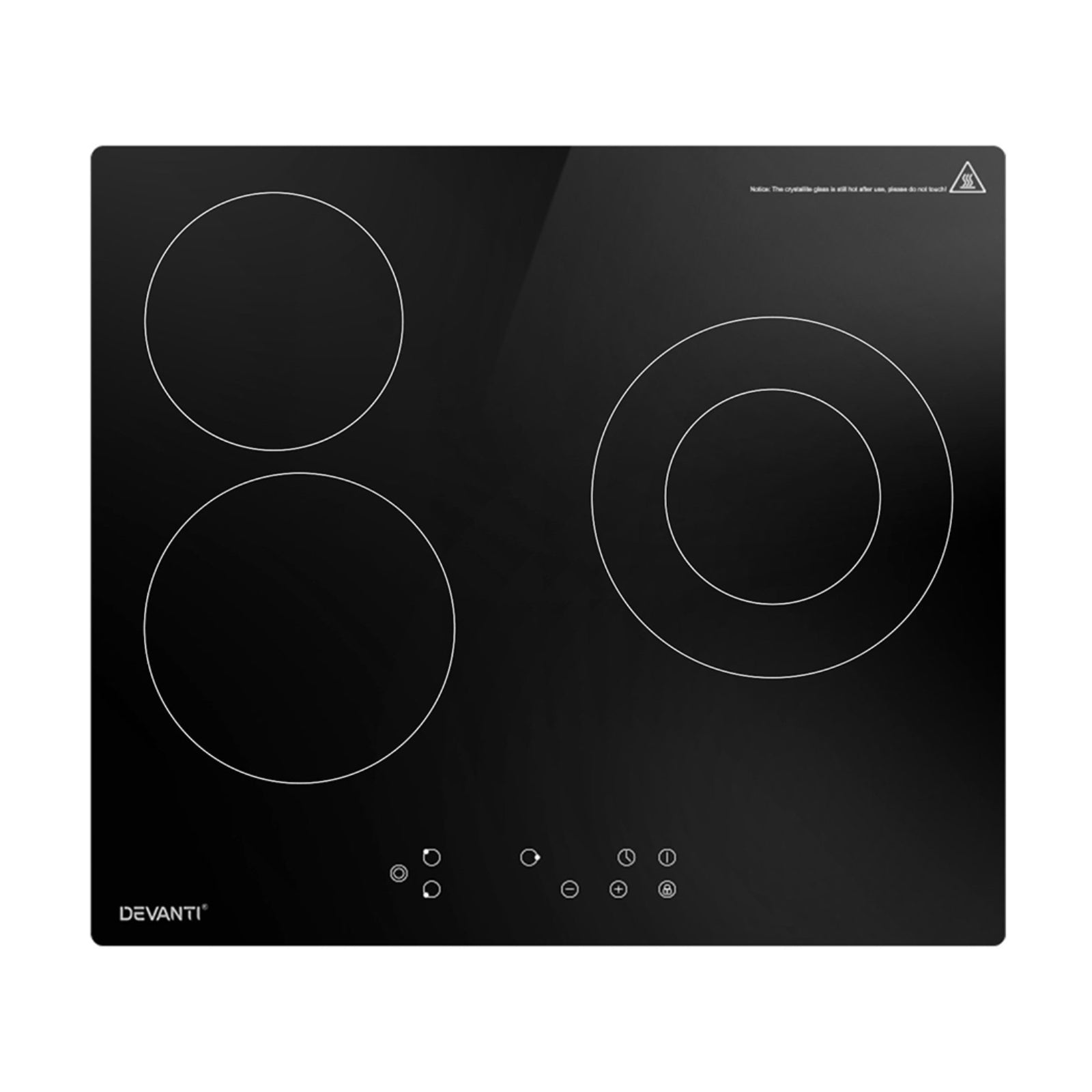 Devanti 60cm Electric Ceramic Cooktop | 4 Burner | Touch Control | 5200W