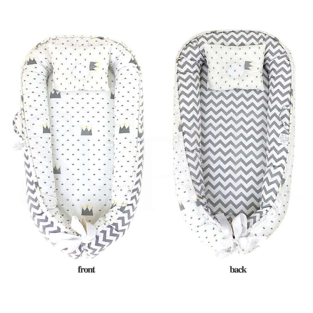 Portable Newborn Baby Lounger Nest Pod Crib Cot Bed Sleeping Babies Ba