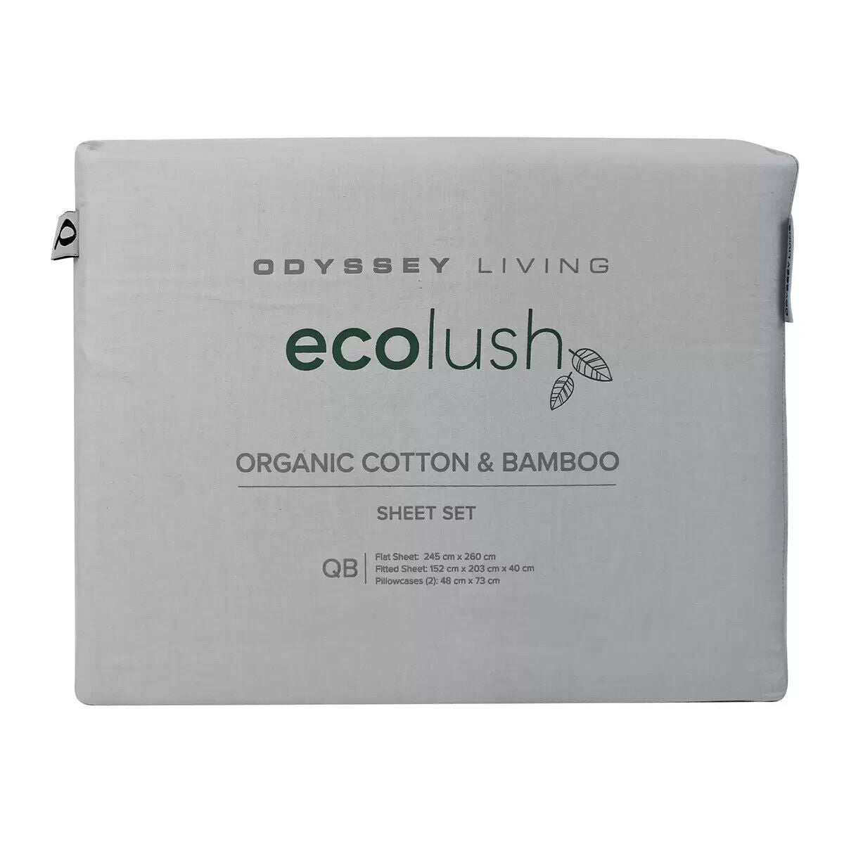 Odyssey Living Eco Lush Organic Cotton and Bamboo King Sheet Set Silver