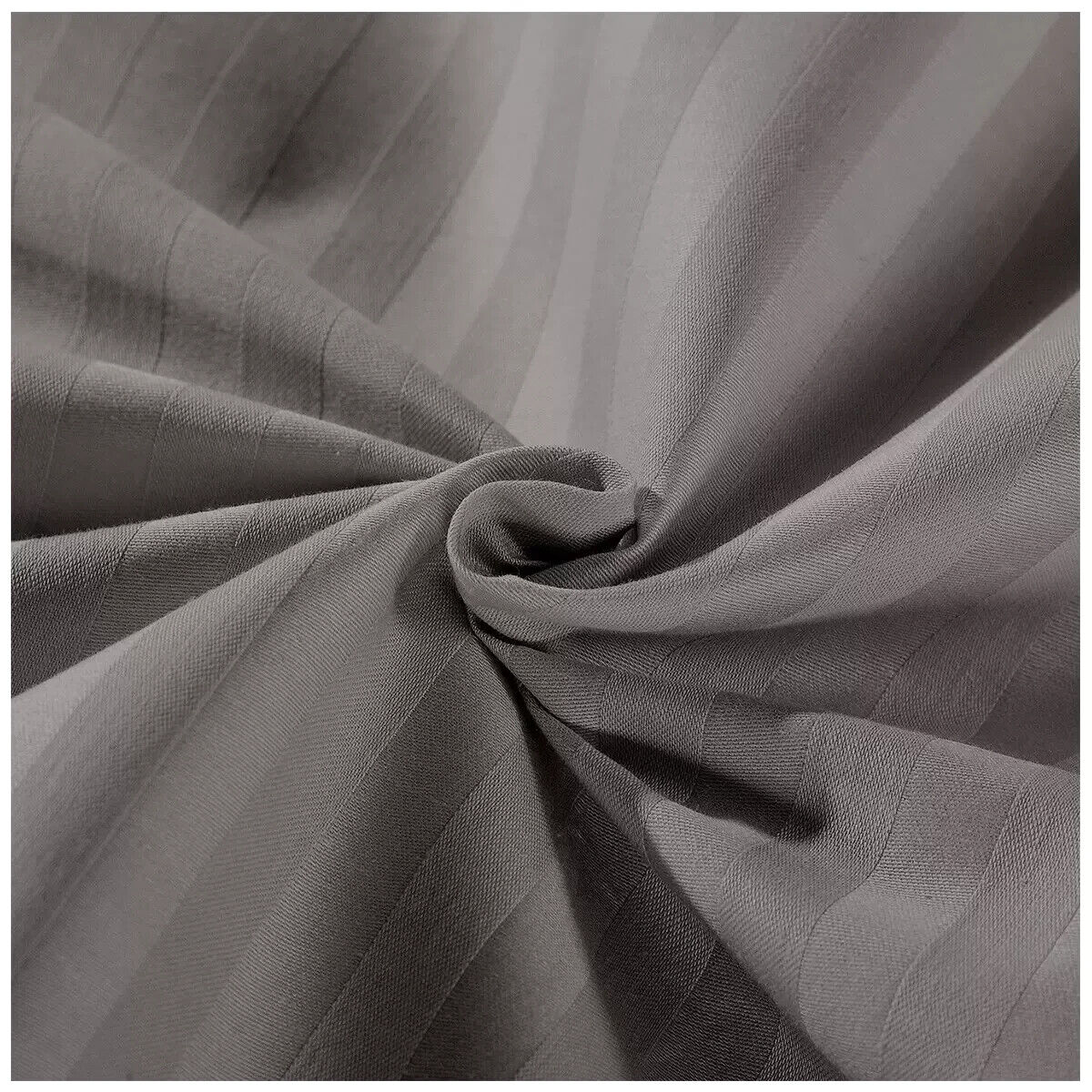 Kensington 1200TC Stripe Cotton Sheet Set Double Charcoal