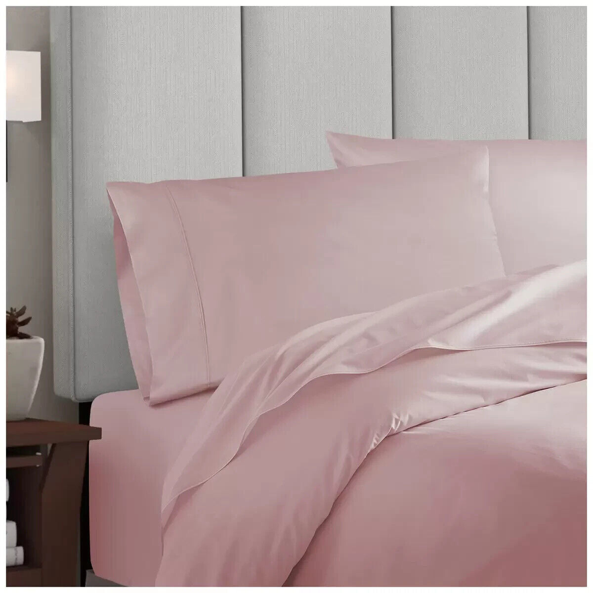 Royal Comfort Balmain Bamboo Cotton Quilt Cover Set Queen Blush