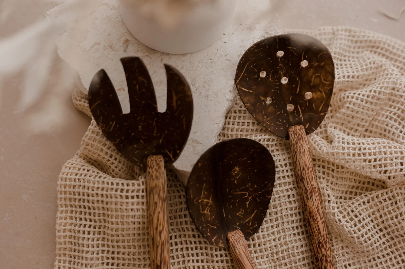 Coco salad spoon and fork Set (Set of 3)