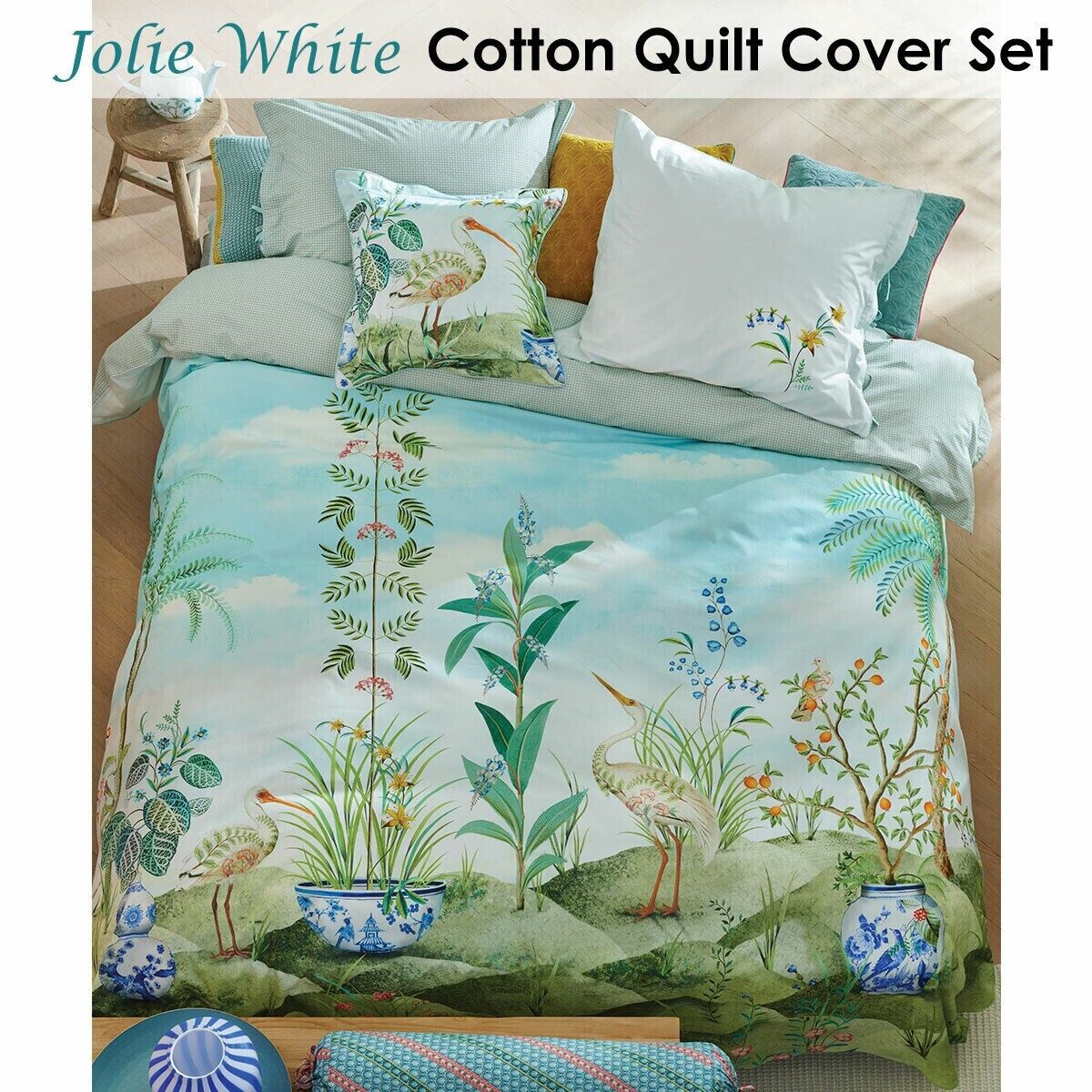 PIP Studio Jolie White Cotton Quilt Cover Set King
