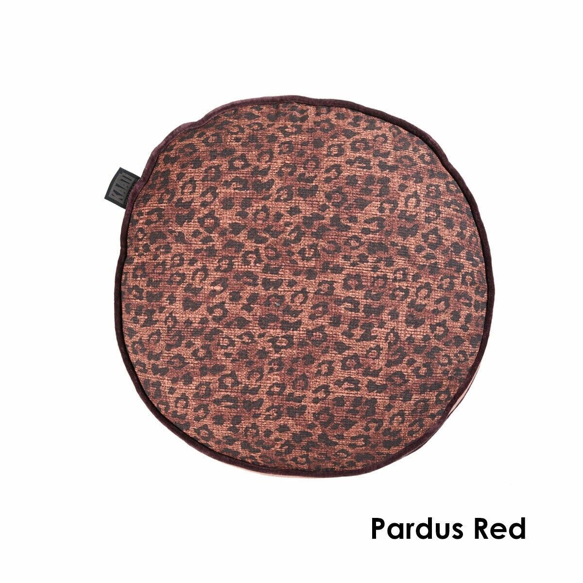 Bedding House Pardus Luxury Cotton Round Filled Cushion - Red