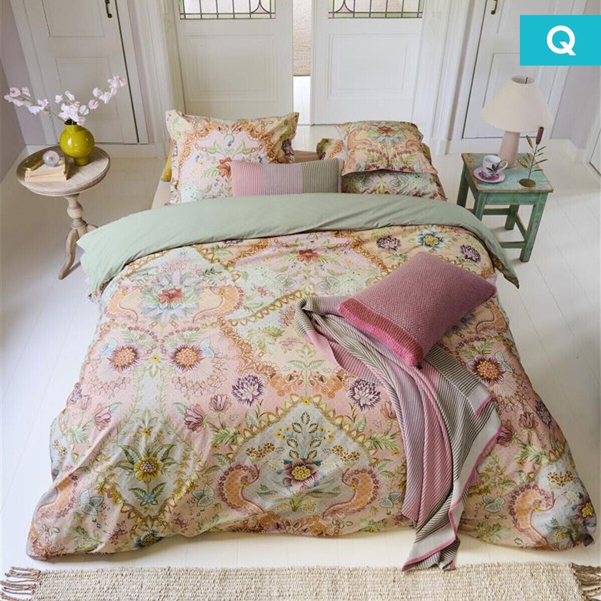PIP Studio Saluti Grandi Pastel Cotton Quilt Cover Set Queen
