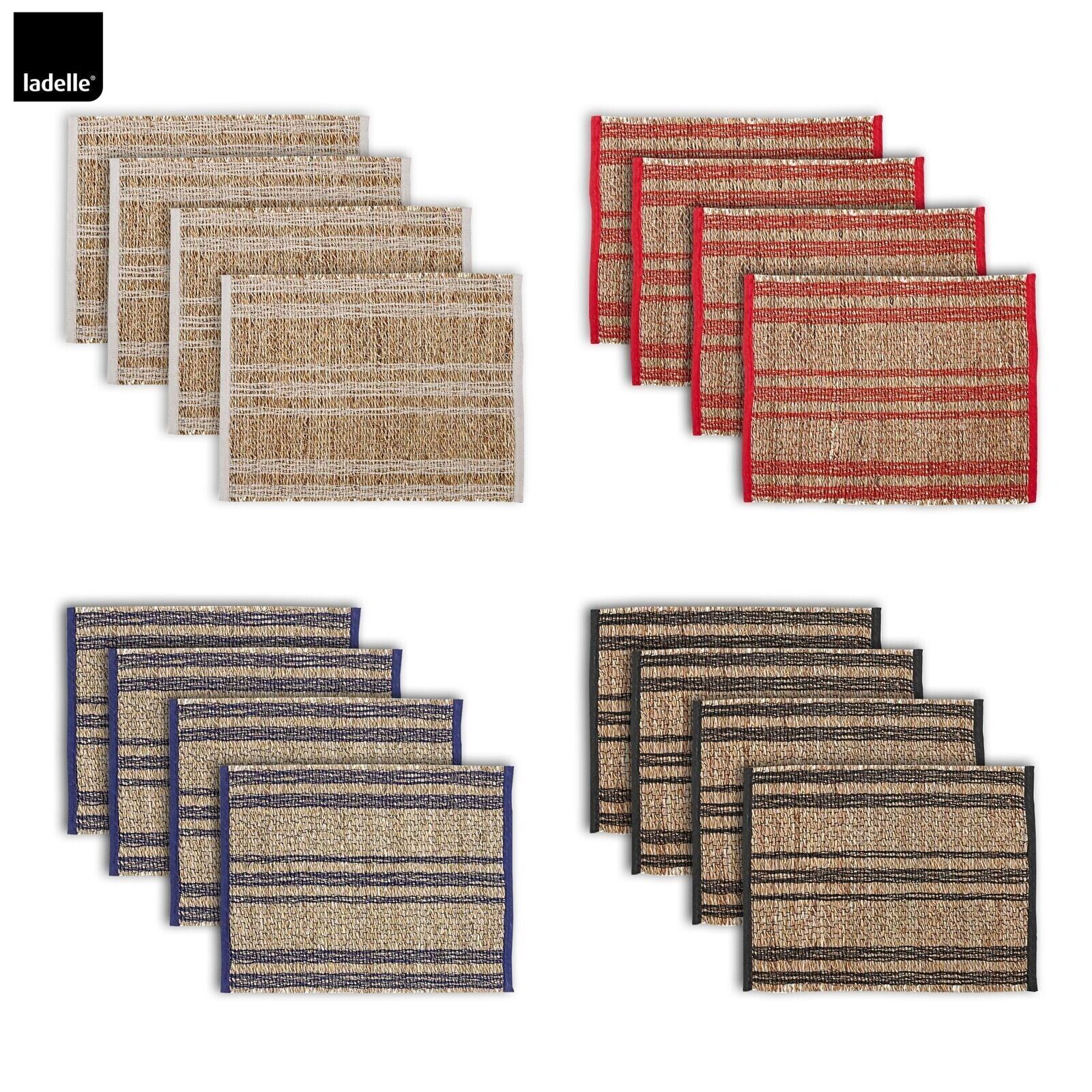 Ladelle Set of 4 Loma Woven Table Placemats Black