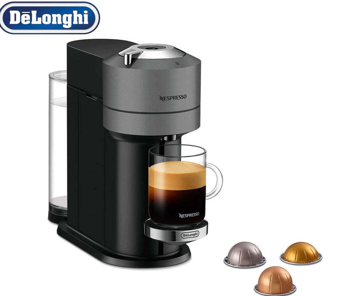 Vertuo Next Solo Capsule Coffee Machine Titanium