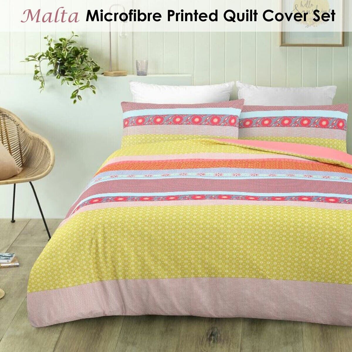 Big Sleep Malta Printed Quilt Cover Set Queen