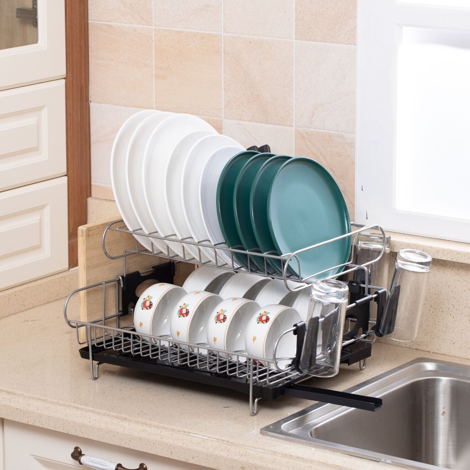 Pronti Toaster, Kettle & Coffee Machine Breakfast Set - Black
