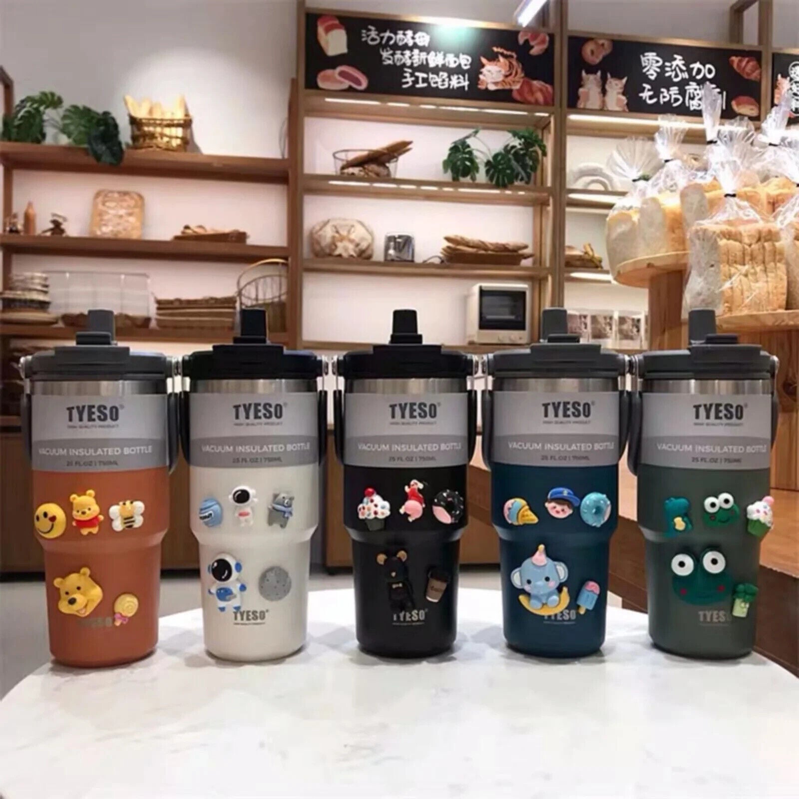 900ML Blue Stainless Steel Travel Mug with Leak-proof 2-in-1 Straw and Sip Lid, Vacuum Insulated Coffee Mug for Car, Office, Perfect Gifts, Keeps Liquids Hot or Cold