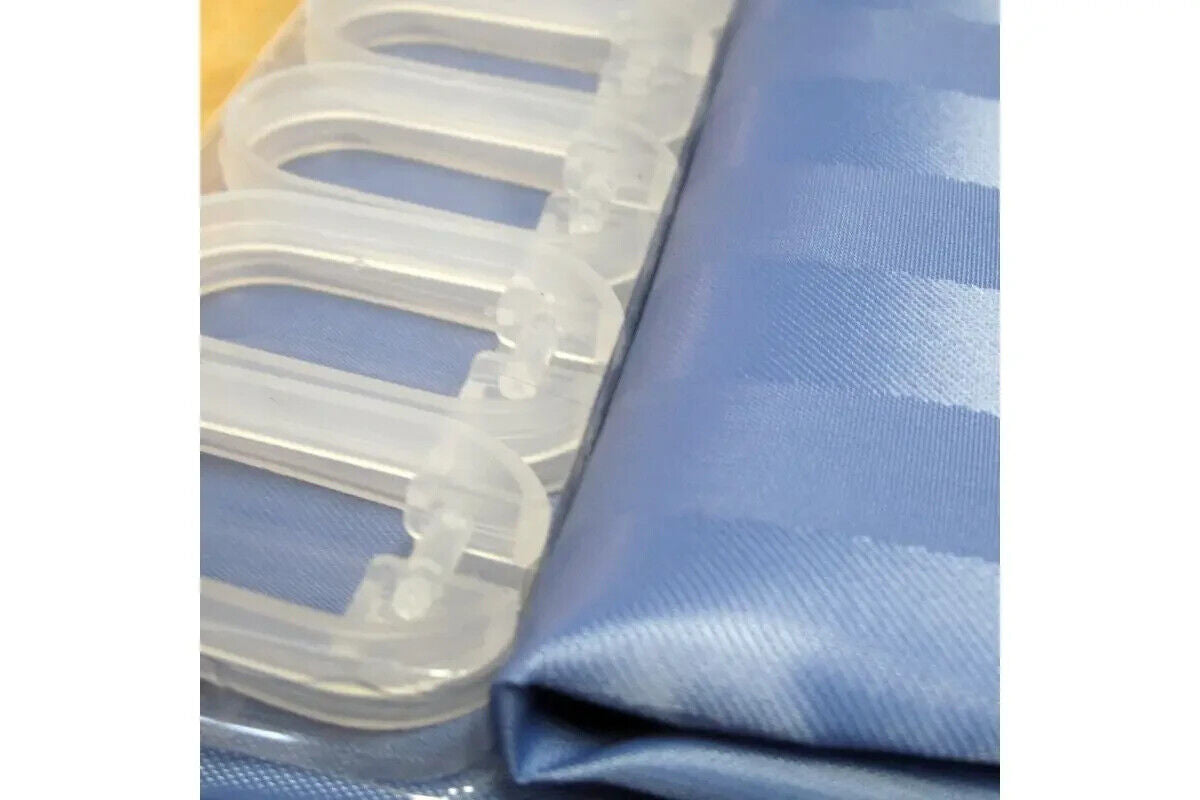 Jacquard Stripe Shower Curtain White