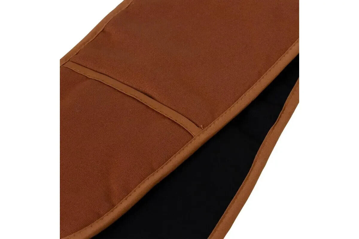 J Elliot Home Selby Cotton Double Oven Mitt Glove 17 x 82 cm Ginger & Black