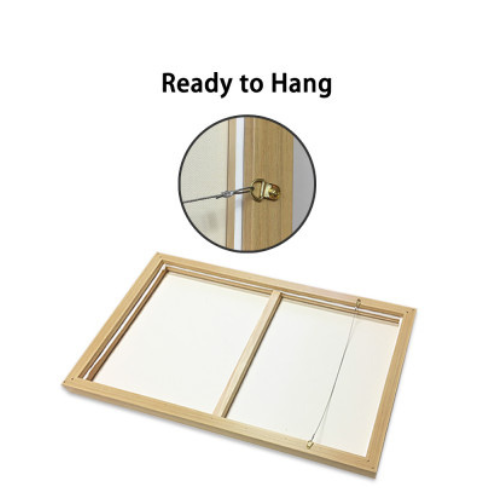 50cmx50cm Abstract Pink Mountain Hand Painted Style Gold Frame Canvas Wall Art