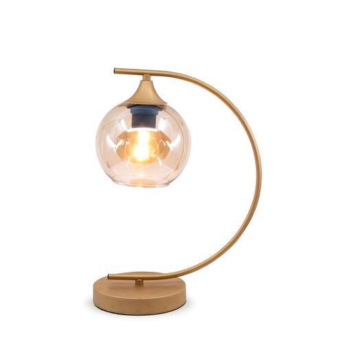 Madrot glass deals globe desk lamp