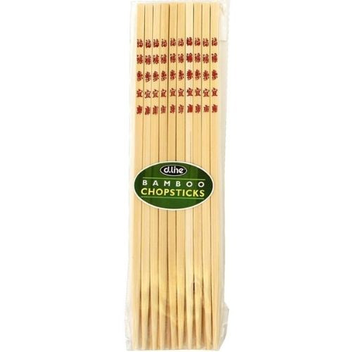 10x Bamboo Chopsticks Authentic Chinese Chopstick Reusable Pack of 10 Pairs
