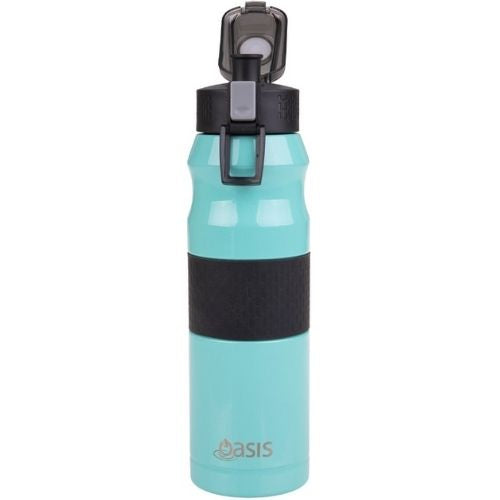 2 x Oasis Insulated Sports Bottle Flip-Top Lid Stainless Steel Flask 600ml - Spearmint